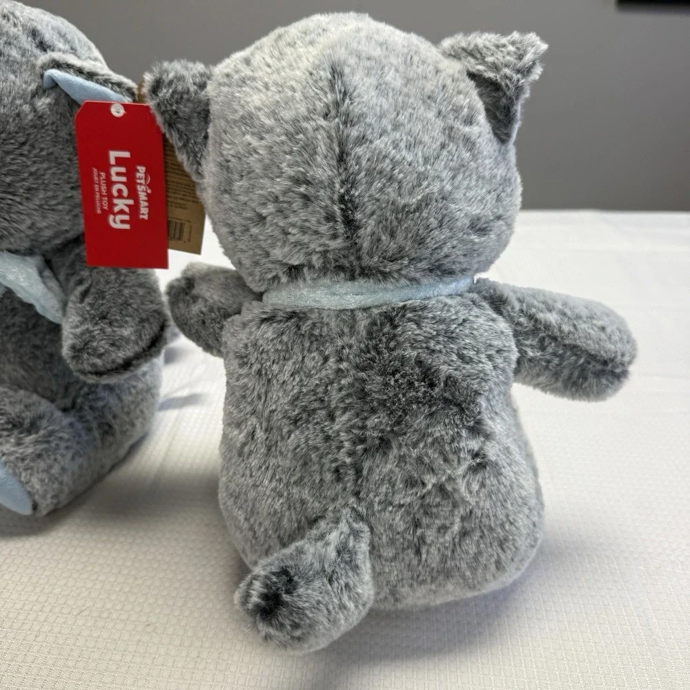 Lot Of 2 2025 Petsmart Dog Toy Stuffed Lucky Cat Squeaky Chew Plush 11